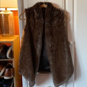 Tart Collections Chocolate Brown Fur Vest